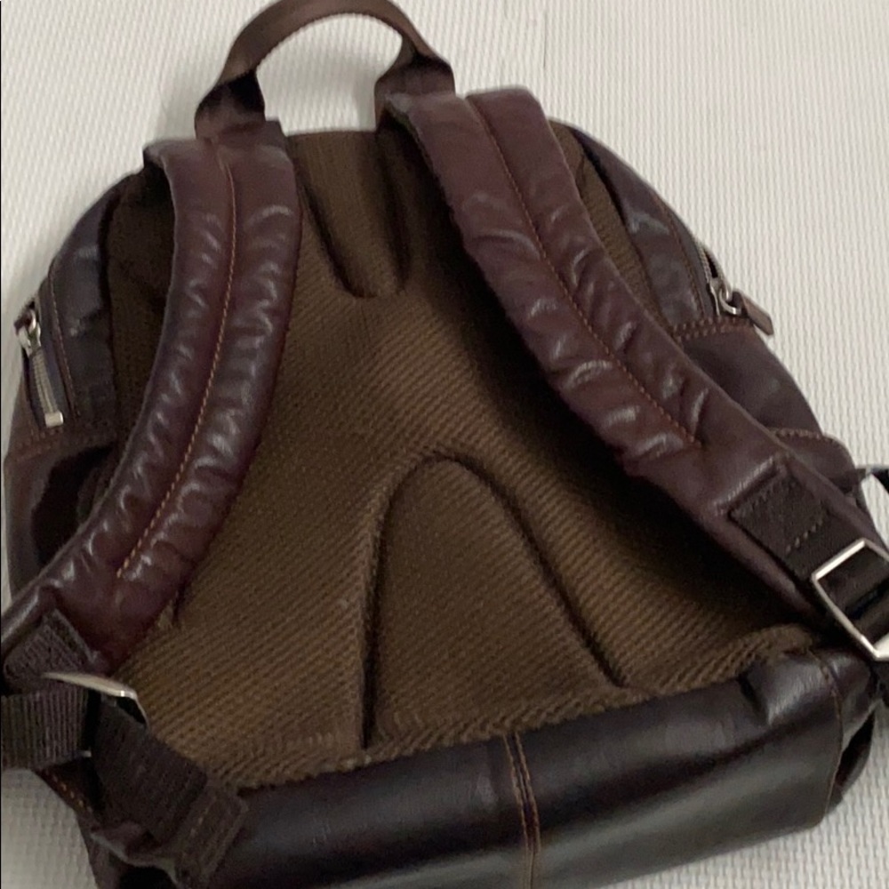 Leather Backpack With Perforated Back Cushion - image 3